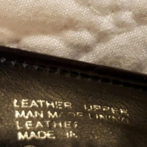 Franco Sarto-Leather Peep‎ Toe Black & Cream Heels - Picture 7 of 7